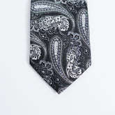 METALLIC BLACK PAISLEY FESTIVE TIE